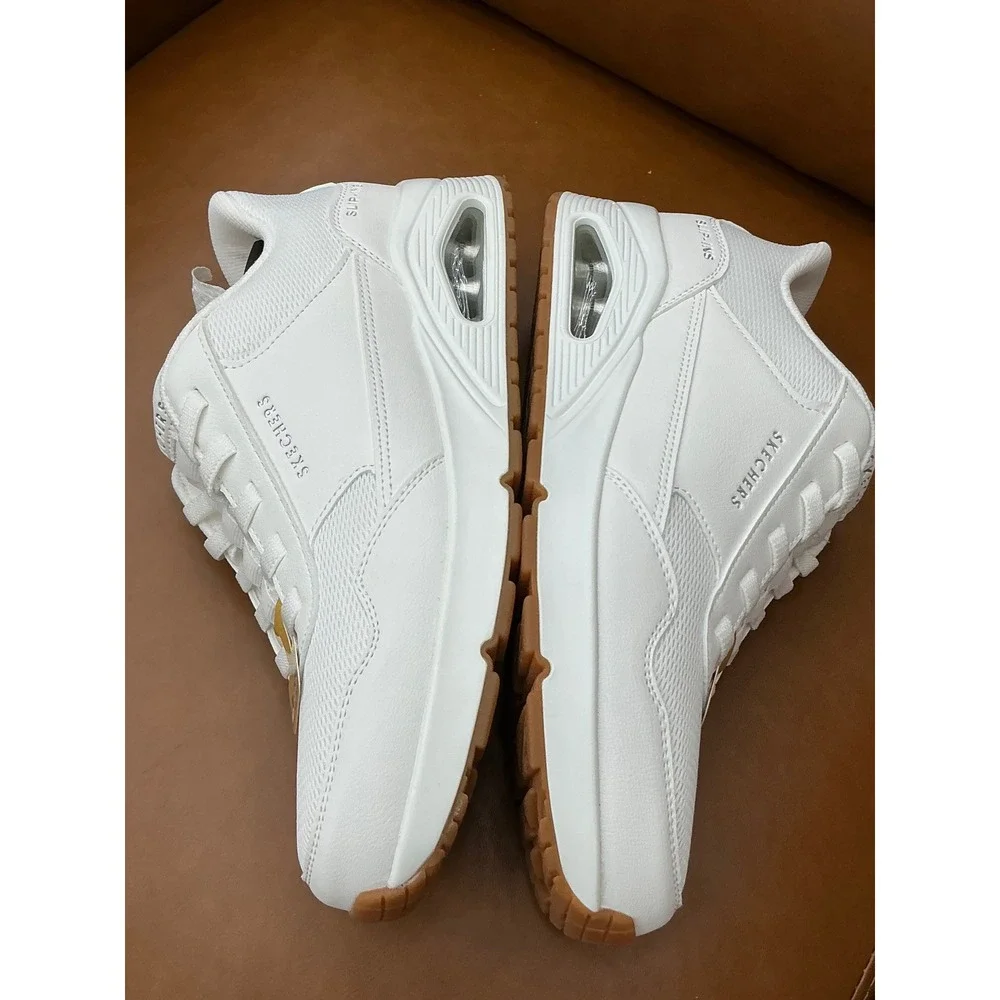 Skechers Uno Banksia Sneakers Mens 10 White New Hands Free Slip-Ins 183022